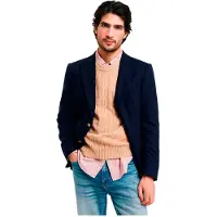 Gant pour homme. 8050213 Pull à col rond en laine de mouton marron, tricoté avec des huit (3XL), Casuel