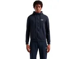 EA7 pour homme. 8NPM38_PJVTZ Sweat à capuche Core Identity en mélange marine (XL), Casuel, Coton, Manche longue