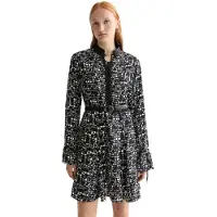 Scotch & Soda Printed Long Sleeve Short Dress Gris 40 Femme