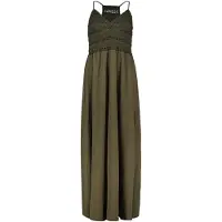 Superdry Lace Jersey Sleeveless Long Dress Vert S Femme