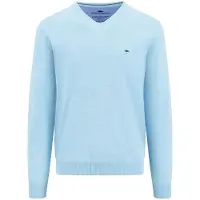 Fynch&Hatton Superfine V Neck Sweater Bleu L Homme