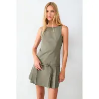 Balmohk Plaid Sleeveless Short Dress Gris S Femme