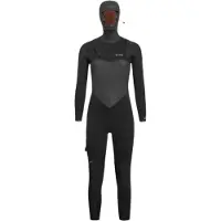 Orca Tango 5/4 Mm Woman Long Sleeve Chest Zip Hooded Neoprene Suit Noir 10 Femme