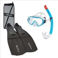 Abysstar Logo Snorkeling Set Bleu,Noir EU 41-42