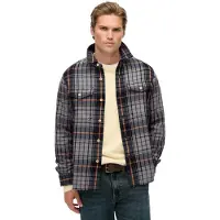 Superdry Merchant Heavy Long Sleeve Shirt Gris S Homme