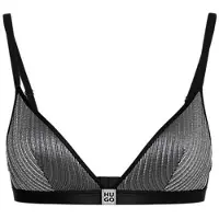 HUGO Plisse 10274920 Triangle Bra Gris XS Femme