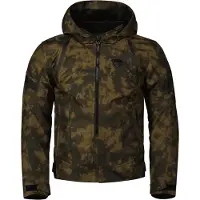 REV'IT! Veste textile imperméable Revit Flare 3 H2O pour moto, vert/camouflage, taille L