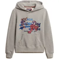 Superdry Tokyo Vl Relaxed Fit Hoodie Gris XL Femme