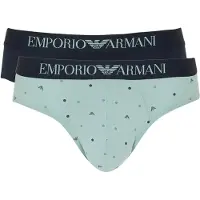 Emporio Armani Classic Pattern Mix Slips 2 Units Bleu XL Homme