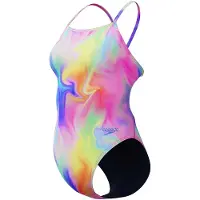 Speedo Printed V-back Swimsuit Multicolore UK 30 Femme