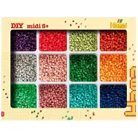 Hama Midi Ensemble de perles av. Rangement - 9600 pces - - UneTaille - Perles
