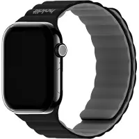 Holdit Bracelet en silicone magnétique pour Apple Watch | 44/45/46/49 mm - Black / Grey