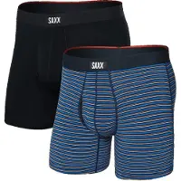 Saxx Vibe Xtra Brief Fly Boxers 2 Units Bleu,Noir S Homme