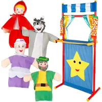 Colorbaby Cucu Show Little Red Riding Hood Puppet Theatre Educational Toy Multicolore Enfants