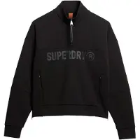 Superdry Active Tech Logo Relaxed Half Zip Sweatshirt Noir 2XL Femme