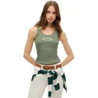 Superdry Athletic Ess Graphic Sleeveless T-shirt Vert 2XS Femme