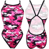 Turbo Revolution Camo Letters Swimsuit Rose 5XL Femme