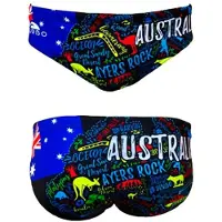Turbo Australia Draw Swimming Brief Bleu 3XL Homme