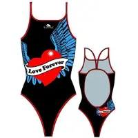 Turbo Love Forever Thin Strap Swimsuit Noir 9-10 Years Fille