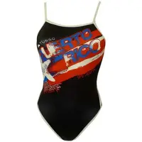 Turbo Puerto Rico Thin Strap Swimsuit Noir 5-6 Years Fille