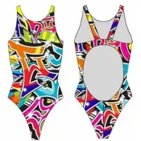 Turbo Graffiti Pro Resist Swimsuit Multicolore S Femme