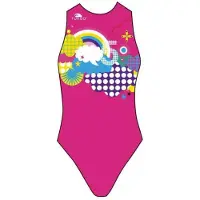 Turbo Rainbow Swimsuit Rose 2XL Femme