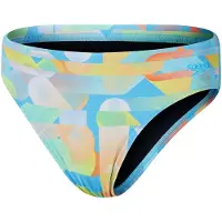 Speedo 6.5cm Digital Allover Swimming Brief Bleu 9-10 Years Garçon