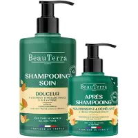 Beauterra Shampooing fortifiant Extra-doux 750 ml + après-shampooing 500 ml (pack de 2)
