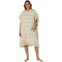 Ocean & Earth Layz Hooded Poncho Beige