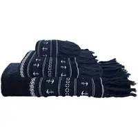 Marine Business Santorini Anchors Towels Set Noir