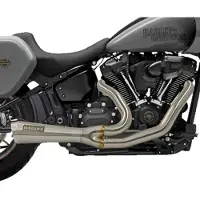 Bassani Xhaust 2in1 Road Rage 2 Ripper Short 49c Harley Davidson Softail Sport Glide Not Homologated Muffler Argenté Not Homologated