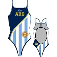 Turbo Argentina 2012 Thin Strap Swimsuit Bleu 3-4 Years Fille