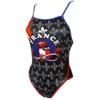 Turbo France Coq Thin Strap Swimsuit Noir 9-10 Years Fille