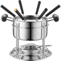 MÄSER Fondue, Set à fondue, Argent, Noir