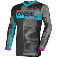 O'Neal Maillot Oneal Element pour femmes Roller V.26 Noir/Cyan Taille : 2XL