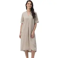 Redgreen Divine 3/4 Sleeve Midi Dress Beige L Femme