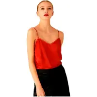 & Me Morgan Sleeveless Blouse Orange 40 Femme