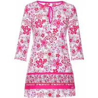 IQ-UV Uv 230 Protective 3/4 Sleeve Dress Blanc,Rose XS Femme