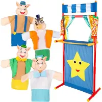 Colorbaby Cucu Show 3 Little Pigs Puppet Theatre Educational Toy Multicolore Enfants