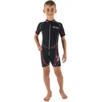 Seac Combinaison de Plongée - Trendy Shorty Kid - 2,5 mm - Noir/ - - 11 ans (146) - Combinaison de Plongée
