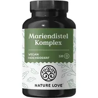 Nature Love Chardon-Marie, Extrait d'artichaut, Pissenlit & Complexe quadruple de Desmodium | 120 gélules | hautement dosé avec 80% de silymarine | végétalien