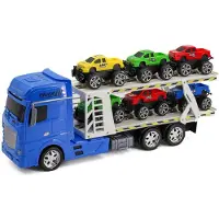 Tachan Racing Truck With 6 Cars City Heroes 1:24 Bleu Enfants