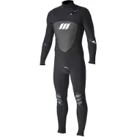 West Lotus Fluid Seam 3/2 Mm Junior Long Sleeve Chest Zip Neoprene Suit Noir 10 Years Garçon
