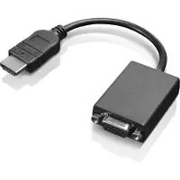 Lenovo HDMI zu (VGA, 20 cm), Adaptateur données + vidéo, Noir