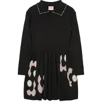 Boboli Knitwear Long Sleeve Dress Noir 5 Years Fille