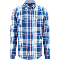 Fynch&Hatton Oxford Check Mix Long Sleeve Shirt Bleu S Homme