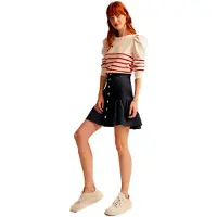& Me Cherry Short Skirt Bleu 38 Femme
