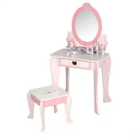 Woomax Wooden With Stool & Accessories Dressing Table Rose Enfants