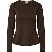 Pieces T-shirt 'PCLucci Peplum' marron
