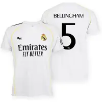 Real Madrid 25/26 Bellingham Home Short Sleeve T-shirt Blanc XL Homme
